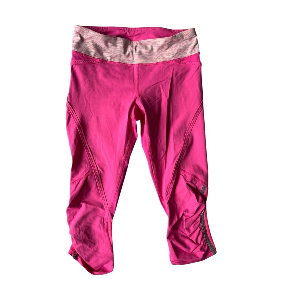 Lululemon Pink Running Cropped Capri Leggings Size 4
